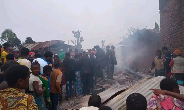 incendie Oicha au nord-kivu